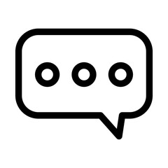 Chat Bubble line icon.