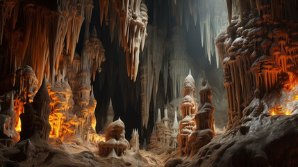panoramic view of ice cave
