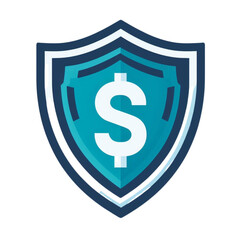 shield with dollar sign representing secure investment