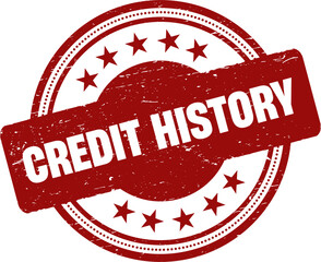 Credit History round red stamp.
