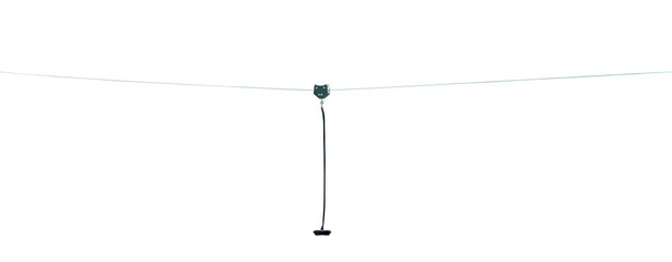 A rappel rope with a seat , on a transparent background - obrazy, fototapety, plakaty