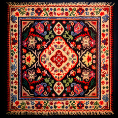 Традиционални Балкански тепих геометријских и цветних  шара