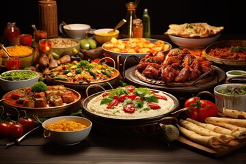 Obraz premium Arabic food buffet