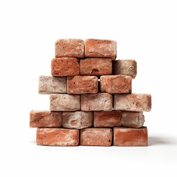 brick pattern arrangement  isolated on white