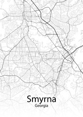 Fototapeta na wymiar Smyrna Georgia minimalist map