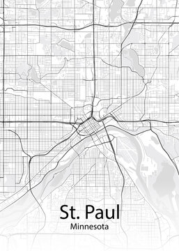 St. Paul Minnesota minimalist map