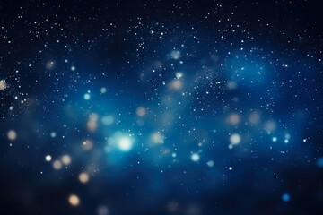 Obraz premium Shimmering Starlight: Silver Specks on Midnight Sky