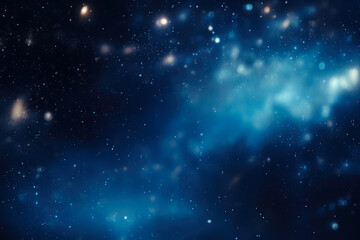 Fototapeta na wymiar Cosmic Navy: Electric Blue Stardust Abstract