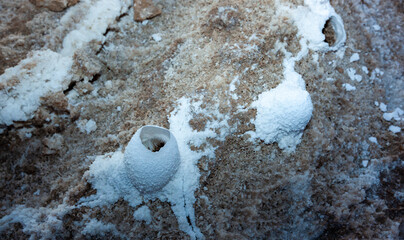Salt volcanoes in the desert made of pure sodium chloride, Death Valley NP © SVDPhoto