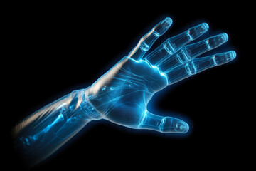 Fototapeta na wymiar Digital Geometry of Human Hand