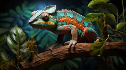 Poster Panther Chameleon (Furcifer pardalis), fauna of Madagascar © HN Works