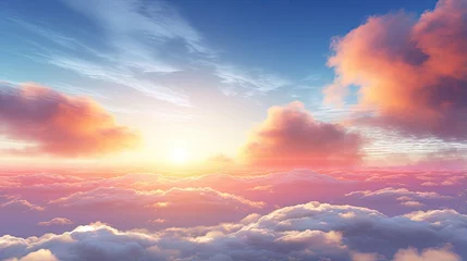 Fotobehang Sunset sky for background or sunrise sky and cloud at morning. © HN Works