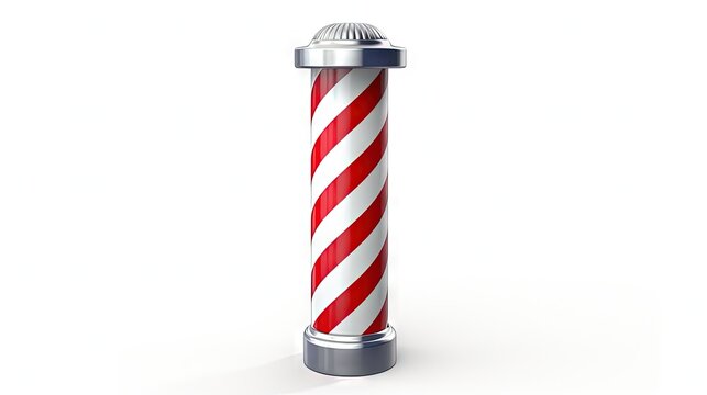 barbershop pole isolated on white