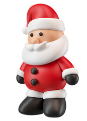 Santa Claus cartoon in 3d render illustration 