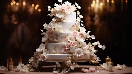 Luxurious wedding cake