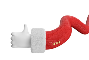 Santa Claus Hand in 3d render illustration