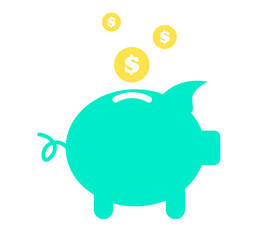 Vector piggy bank