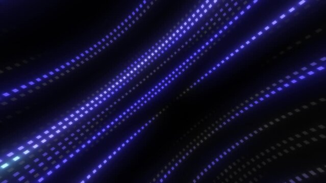 High tech abstract colorful data stream background with animated pixels. Looped stylish modern rotating retro 80's retro pixel background.