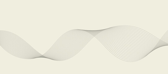 Abstract wave element for design. Digital frequency track equalizer. Stylized line art background. Vector illustration. Wave with lines created using the blend tool. Curved wavy line, smooth stripe.