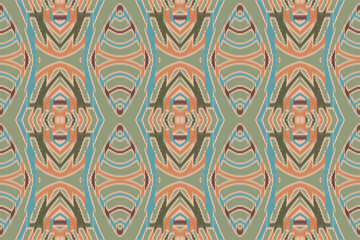 Ikat paisley embroidery on the fabric in Indonesia and other Asian countries.geometric ethnic oriental seamless pattern.Aztec style. illustration.design for texture,fabric,clothing,wrapping,carpet.