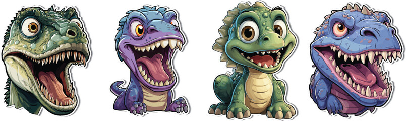 T-Rex Vector Cartoon - Adorable Dinosaur Drawing. Craft adorable scenes with our T-Rex vector cartoon. This cute dinosaur drawing is perfect for stickers, crafts, and creative projects. ©  IsolateArts
