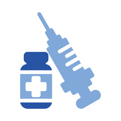 Vaccine Glyph Blue Icon