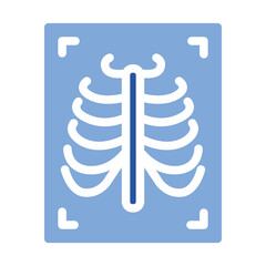 X-Ray Glyph Blue Icon
