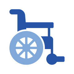 Wheelchair Glyph Blue Icon