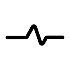 Heartbeat icon line Vector illustration. Heart beat monitor pulse line art vector icon.