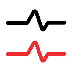 Heartbeat icon line Vector illustration. Heart beat monitor pulse line art vector icon. - obrazy, fototapety, plakaty