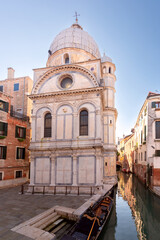 Old medieval Venetian church of Santa Maria dei Miracoli.