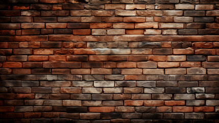 A brick wall with a dark background
