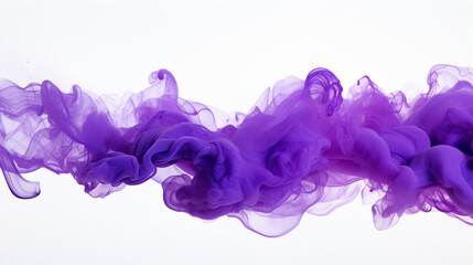 purple smoke cloud ink painted 3d rendered abstract art background wallpaper illustration - obrazy, fototapety, plakaty