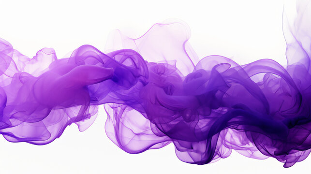 Fototapeta purple smoke cloud ink painted 3d rendered abstract art background wallpaper illustration