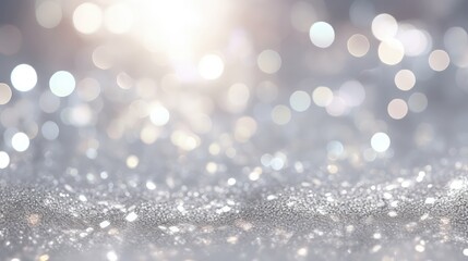 Silver glitter seamless background