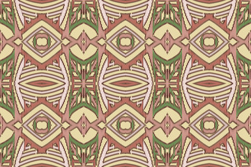 Ikat paisley embroidery on the fabric in Indonesia and other Asian countries.geometric ethnic oriental seamless pattern.Aztec style. illustration.design for texture,fabric,clothing,wrapping,carpet.