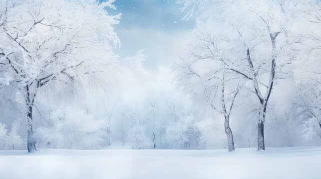 festive winter beauty: Beautiful snowy background with frozen rowan trees. Best image secures stocks in a leading winter and holiday photography brand