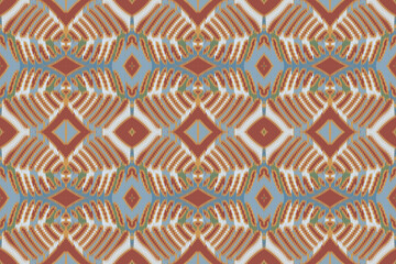 Ikat paisley embroidery on the fabric in Indonesia and other Asian countries.geometric ethnic oriental seamless pattern.Aztec style. illustration.design for texture,fabric,clothing,wrapping,carpet.