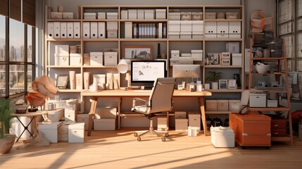 a lifelike virtual home office supply store with a range of office essentials