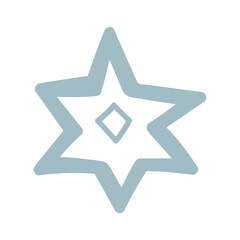 Obraz premium Six Pointed Star Or Snowflake