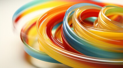 Spiraling Rainbow Swirls in a Mesmerizing Dance of Color and Light