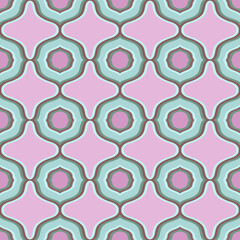 Geomertic Seamless Pattern. Vector Background for Tile, Textile, Card.  - 679336807