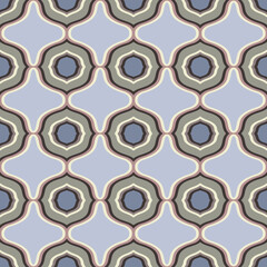 Geomertic Seamless Pattern. Vector Background for Tile, Textile, Card.  - 679336825