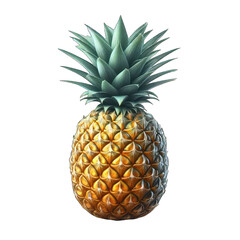 Fototapeta premium Pineapple Paradise: Tropical Treasure on Transparent Background, GENERATIVE AI