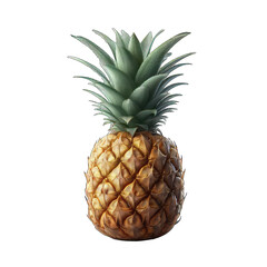 Fototapeta premium Pineapple Paradise: Tropical Treasure on Transparent Background, GENERATIVE AI