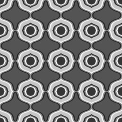 Geomertic Seamless Pattern. Vector Background for Tile, Textile, Card.  - 679336884