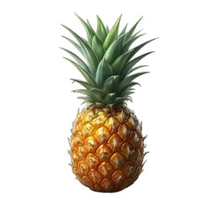 Fototapeta premium Pineapple Paradise: Tropical Treasure on Transparent Background, GENERATIVE AI