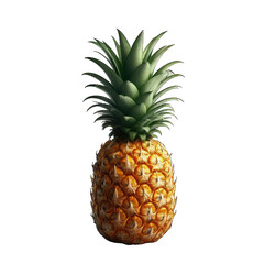 Pineapple Paradise: Tropical Treasure on Transparent Background, GENERATIVE AI