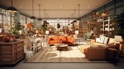 a virtual furniture store with a diverse selection of home furnishings