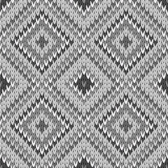 Knitted Seamless Pattern. Vector Template for Wallpaper, Textile, Packaging.	 - 679337263